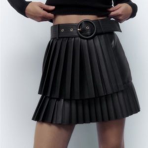 ZARA Faux Leather Skirt